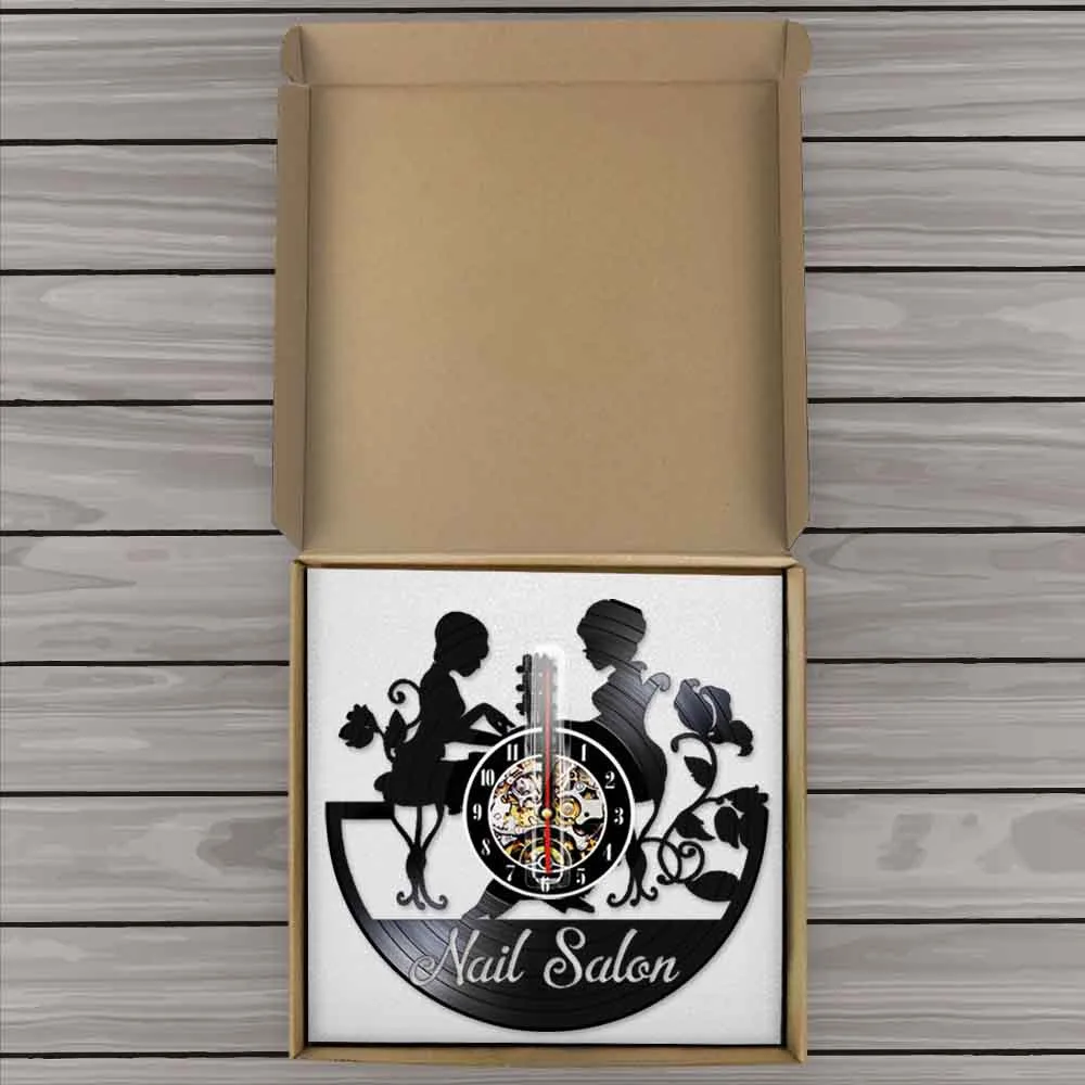 Для ногтей Маникюр Педикюр настенные часы маникюрный салон светодиодный