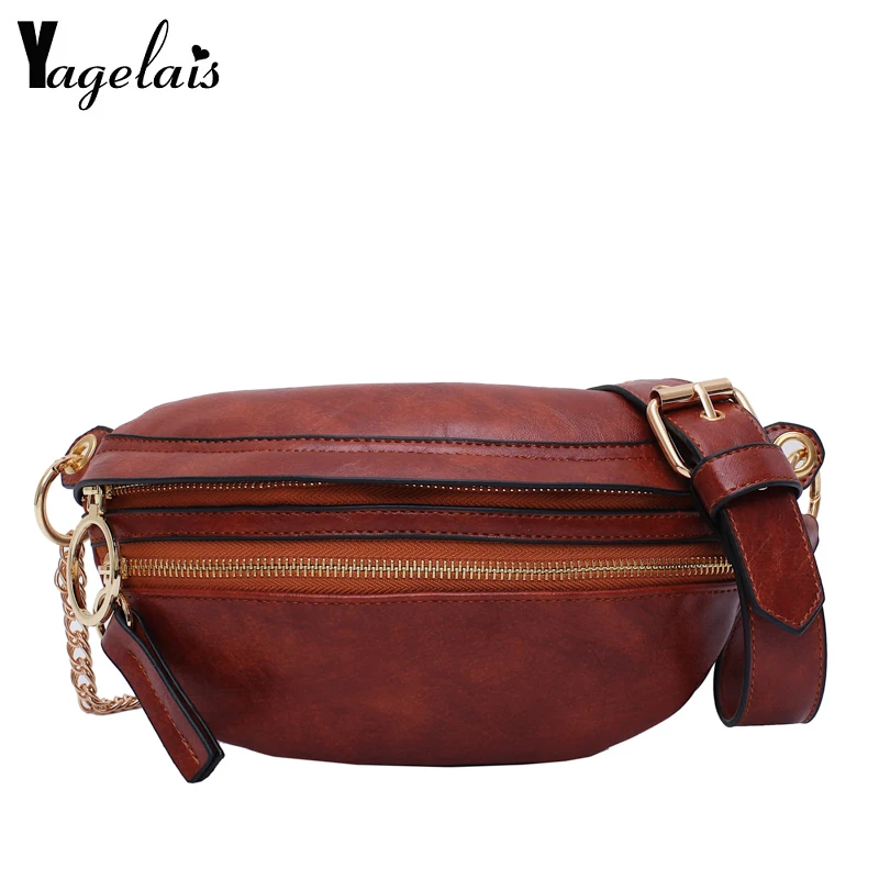 

Waist Bag Women PU Leather Fanny Pack Fashion Belt Bag Women Phone Pouch Casual Black Chest Bags Girls Shoulder Backpack B135 4.