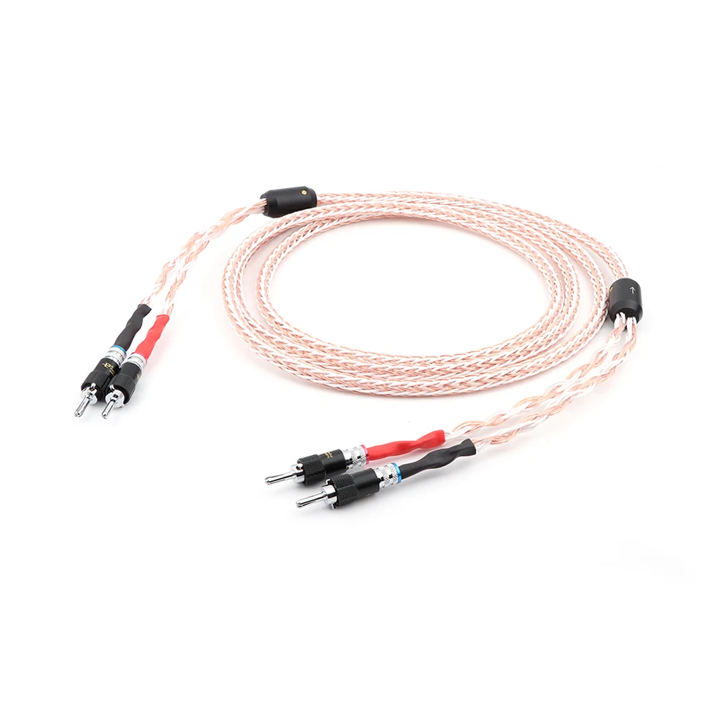 

Pair Yter 8TC HiFi Speaker Wire Speaker Cable with Rhodium Plated Banana Plugs 10AWG (OFC) Speaker wire