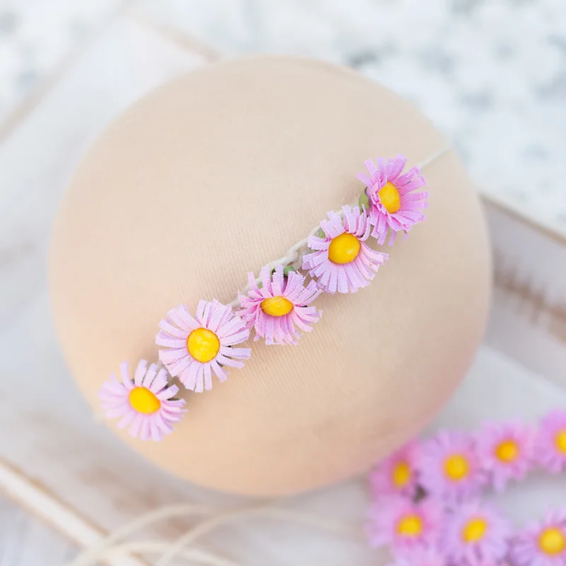 Diademas el&aacute;sticas para ni&ntilde;a reci&eacute;n nacida, lazos de flores, accesorios para estudio fotogr&aacute;fico-3