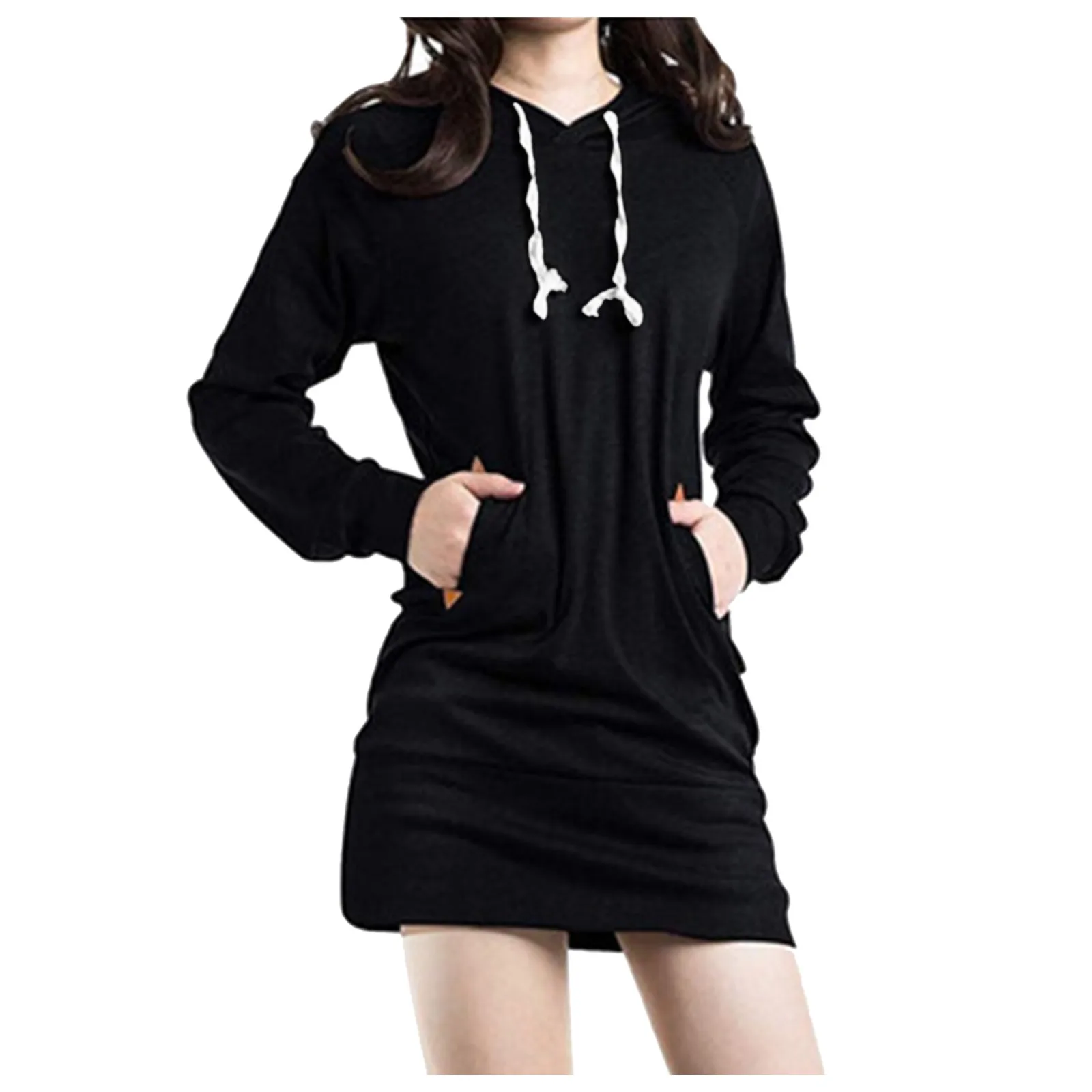 

Tops Women 2021 Hooded Shirt Twisted Solid Color Long Aesthetic T Shirt Autumn Casual Long Sleeve T-shirt Футболка Оверсайз