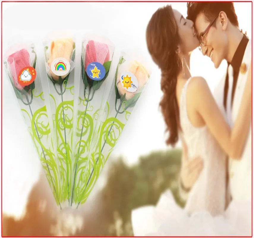 

1 шт., полотенце в форме розы, 20 х20 см, волоконный материал, подарок, свадьба, фестиваль, день рождения, смешивание цветов, оптовая продажа