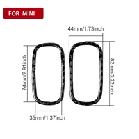 2pcs carbon fiber stickers car vent outlet frame cover decoration stickers for mini cooper f60 car styling accessories