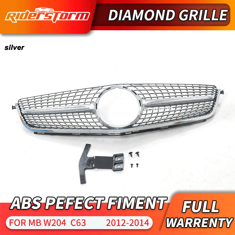 2012-2014 C63 Алмазная решетка передний бампер Гриль подходит для Mercedes benz C-Class W204 c180 c200