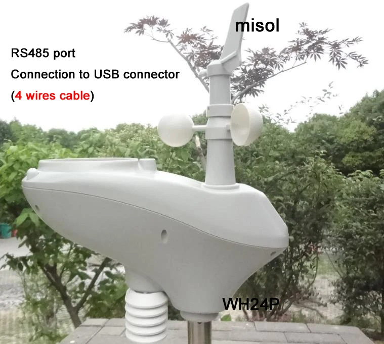 MISOL/метеостанция с портом RS485 4 жильный кабель длина кабеля (10 метров)|weather station|station