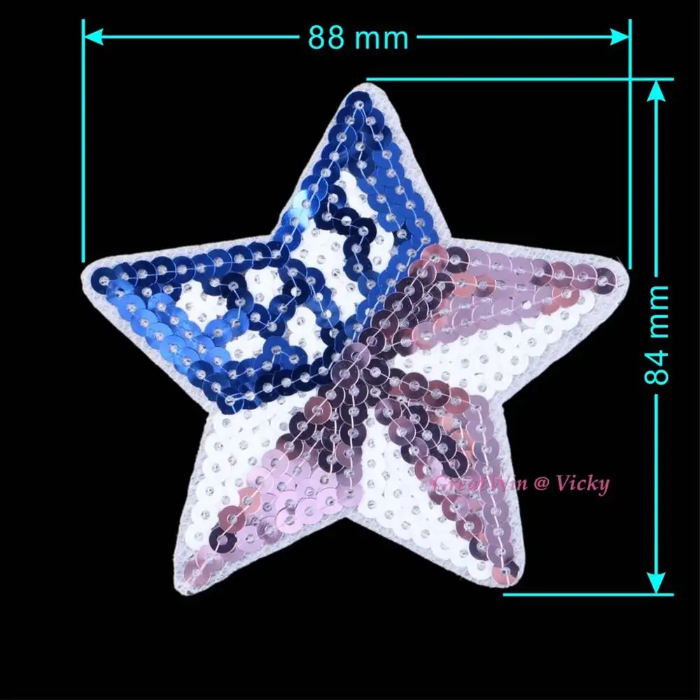 1 шт. нашивка в виде звезд вышивка Аппликации шитье одежда с блестками джинсы со
