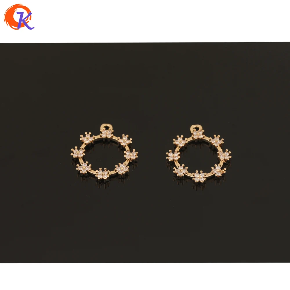 

Cordial Design 50Pcs 17*20MM Jewelry Accessories/Pendant/Hand Made/Loop Shape/Earring Findings/DIY Making/Connectors/CZ Charms