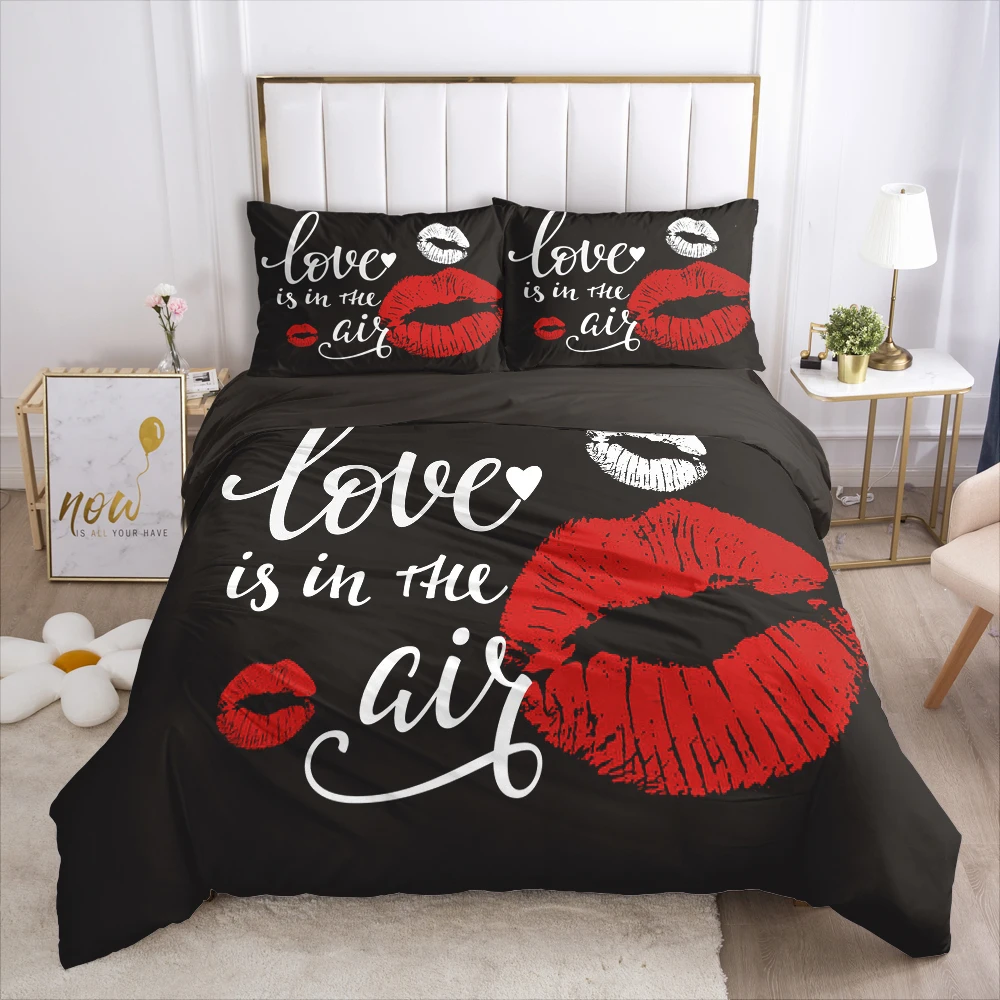 3D Luxury Bedding Sets Comforter/Blanket/Quilt/duvet Cover Set Pillowcases Queen/King/Europe/Russia Size Me Kiss | Дом и сад