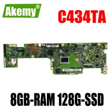 SAMXINNO C434TA Motherboard  For ASUS Chromebook Flip C434TA C434T Laotop Mainboard with 8GB-RAM 128G-SSD