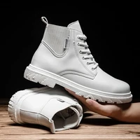Size 35-47 Military men boots men's safety shoes for 2022 white couples shoes british style adult leather amy boots platform