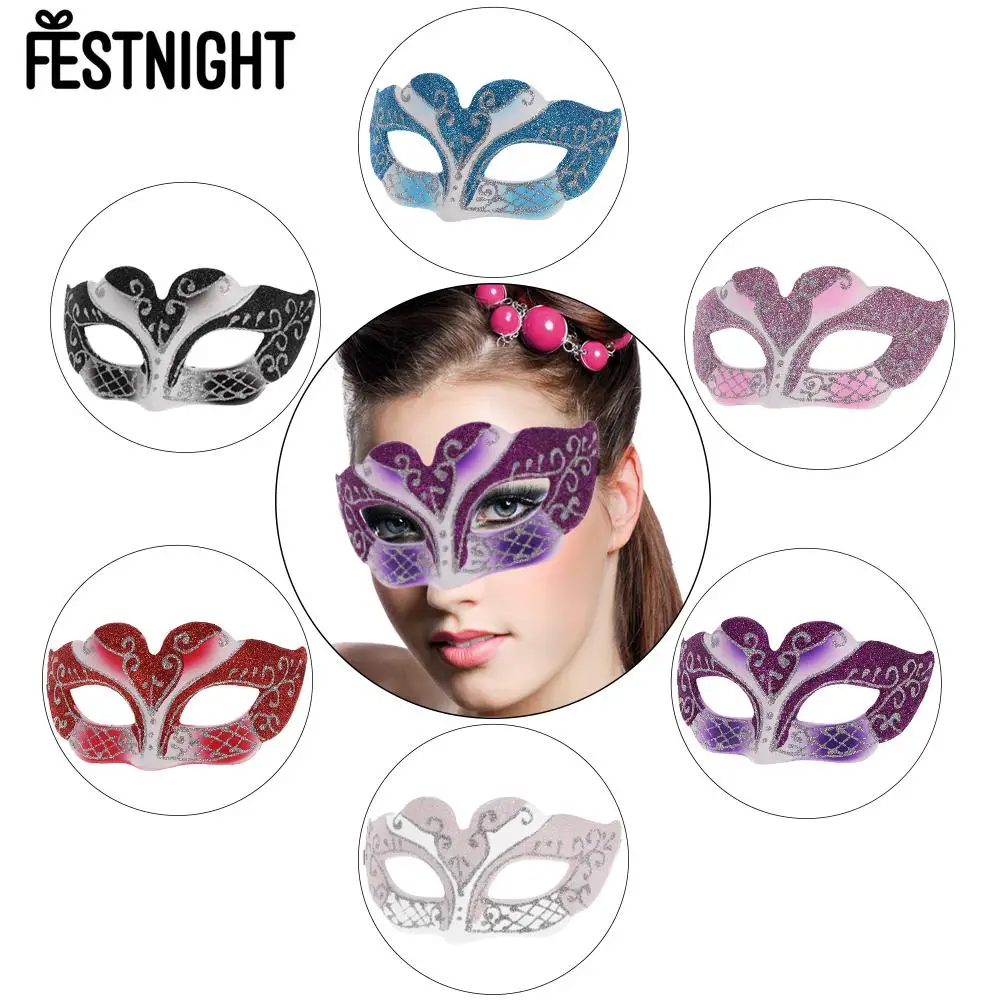 FESTNIGHT 6 цветов фантомная полумаска сексуальная пластиковая маскарадная