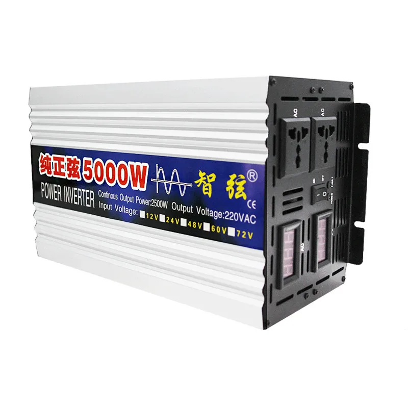 

Pure sine wave inverter 5000w 12v 24v 48v 60v to 220V 110V household car solar with refrigerator