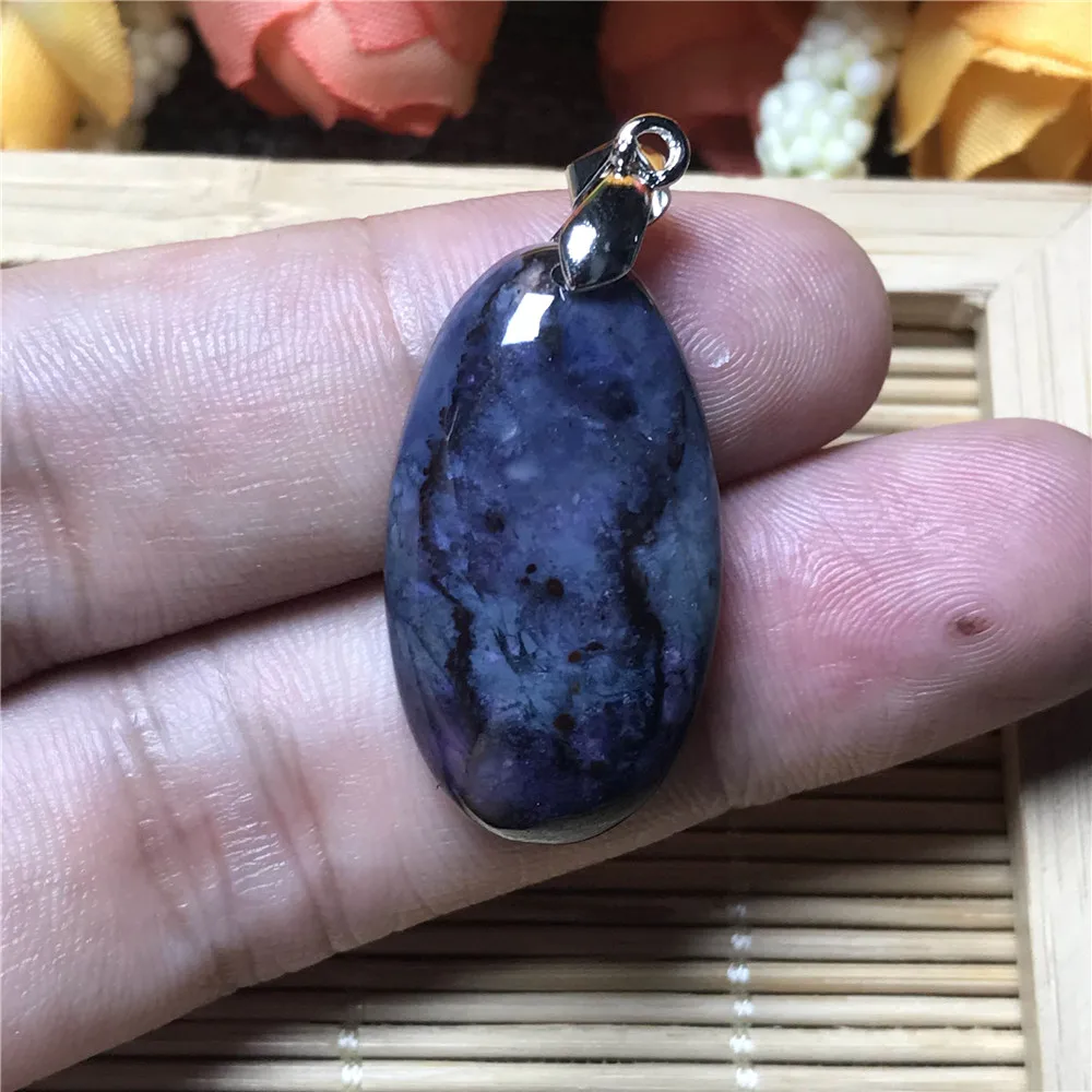 Ожерелье из настоящего природного Подвеска Сугилита для женщин Женская обувь с