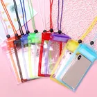 1 шт. модная водонепроницаемая сумка для сотового телефона, прозрачная Герметичная сумка из ПВХ для рафтинга, плавания, горячей весны, подвесная Шейная сумка для телефона