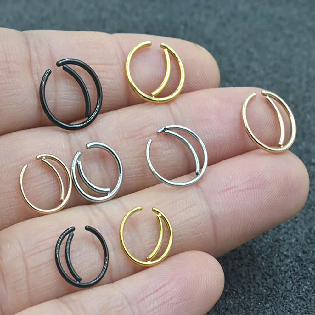 

Punk 5 Style Simple Circle Small Hoop Earrings For Women Girl Hip-hop Gold Silver Color Geometric Round Earring Jewelry