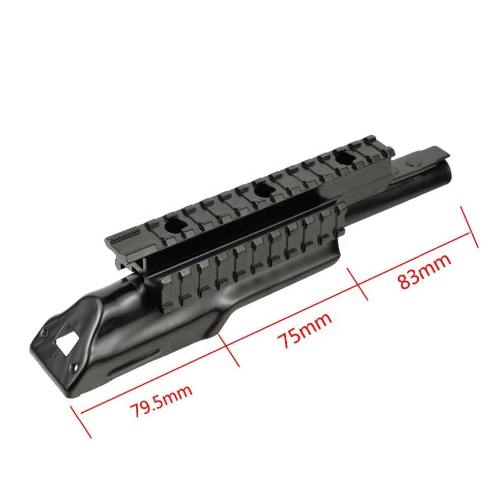 Tactical AK-47 AK 47 Tri-rail Integral Mount Receiver Top Cover Scope Picatinny Weaver Rail Base For Hunting | Спорт и развлечения