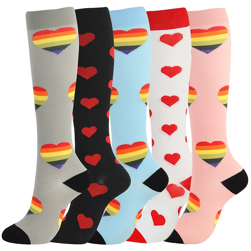 

Sports Absorbs Sweat Compression Stockings Universal Breathable Skin-friendly Socks Outdoor Durable Calf Pressure Stretch Socks