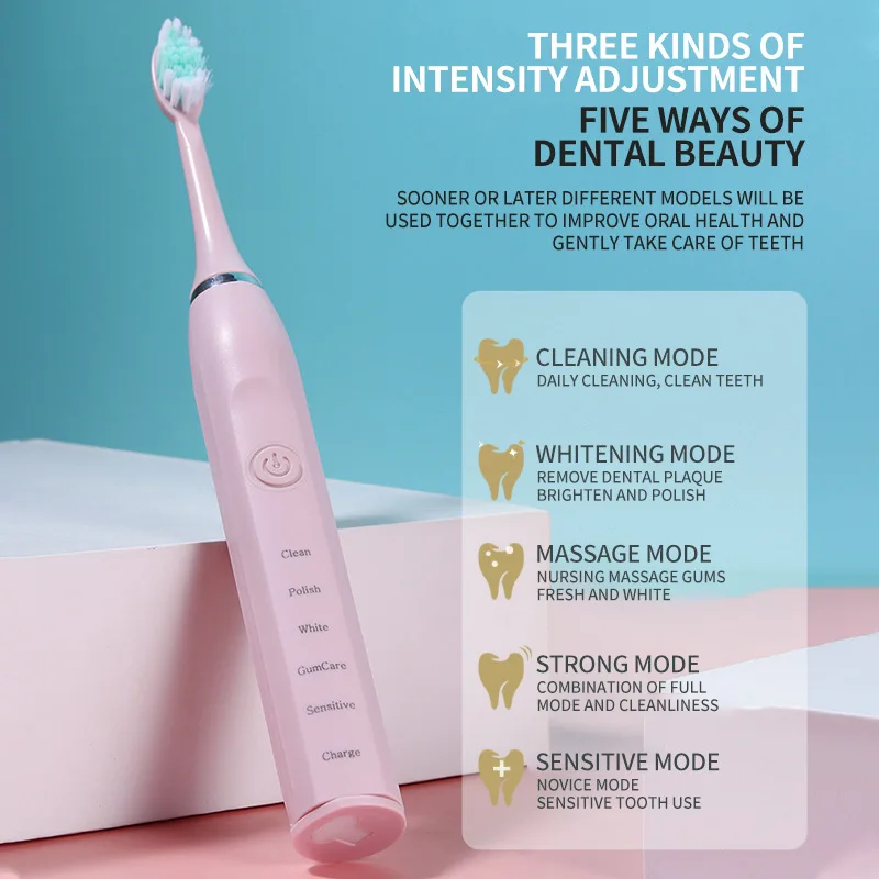 

XBH Electric Toothbrush Sterilization Electric Toothbrush Male and Female Couple Adult Sonic Charging Soft-Bristle Toothbrush Au