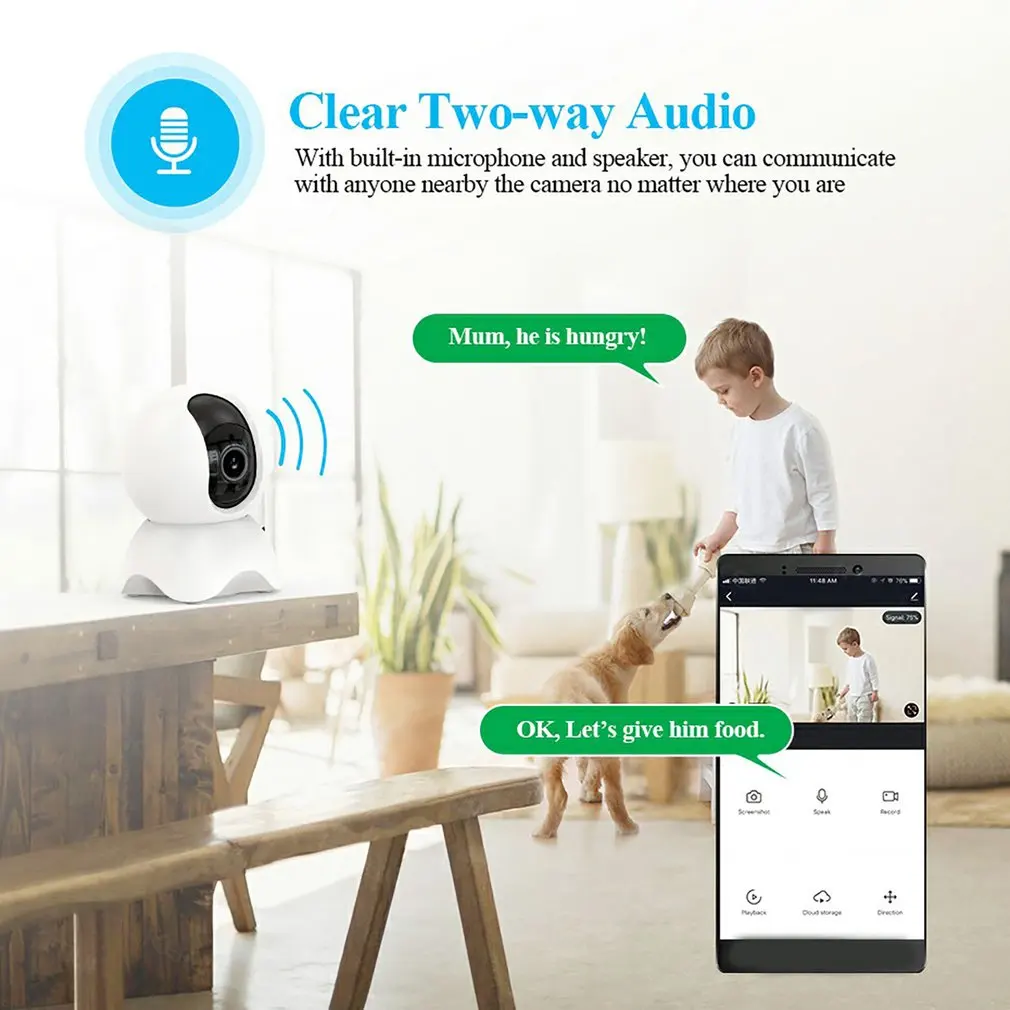 

Mini Wireless WIFI Indoor IP Camera Smart Camera Video Surveillance Tuya APP Home Security Camera For Infant Moniting