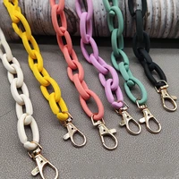 fashionable plastic bag strap for women girls oval bag chain multicolor chain bag accessories vintage replacement chain