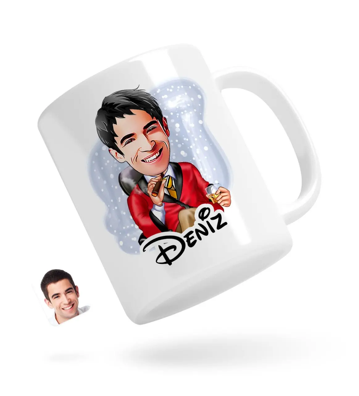 

Персонализированная белая кружка Bardak-2 с изображением босса