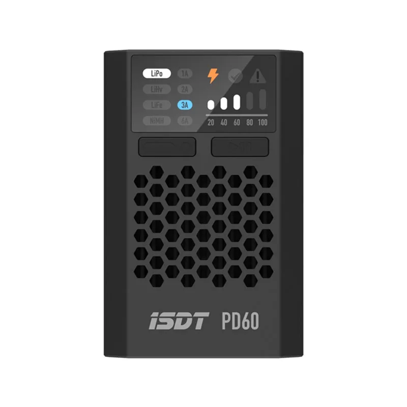 Зарядное устройство ISDT PD60 60W 6A 1-4S USB-C Lipo поддержка QC2.0/3 0 USB2.0/3 для радиоуправляемых