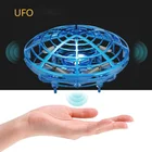 Мини-вертолет НЛО, Радиоуправляемый Дрон с инфракрасным датчиком руки, электронная модель летательного аппарата, Летающий аппарат, игрушки для детей