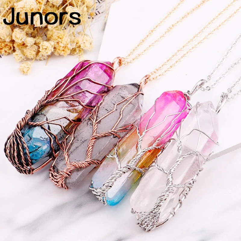 7 Чакр Ainbow ожерелье из натурального камня для женщин и мужчин энергетическая