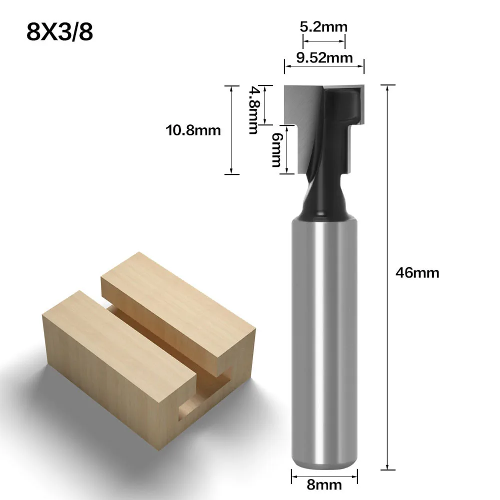 

3pcs/set Router Bit 45# Carbon Steel 8*3/8 8*9 Anti-corrosion Keyhole Cutters