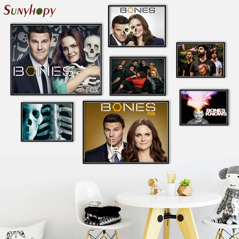 

Bones TV Show Star Pop Art Painting High Quality Canvas Poster Wall Home Decor No Frame 50X75cm60X90cm