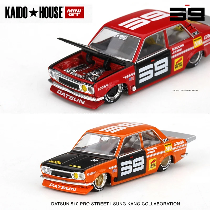 

Kaido House x MINI GT 1:64 Datsun 510 Pro Street SK510 модель автомобиля из сплава литой под давлением-LHD