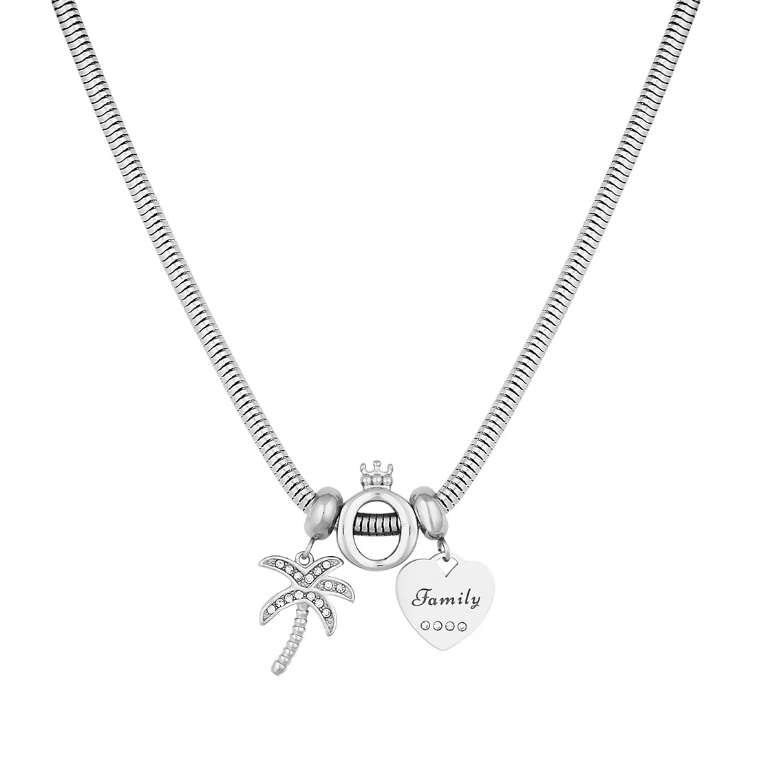 

Parigi PRGJPAL2048 Heart Necklace Valentine's Day Gift Steel Metallic Gray Birthday Gift for Womens Mothers Day Gift