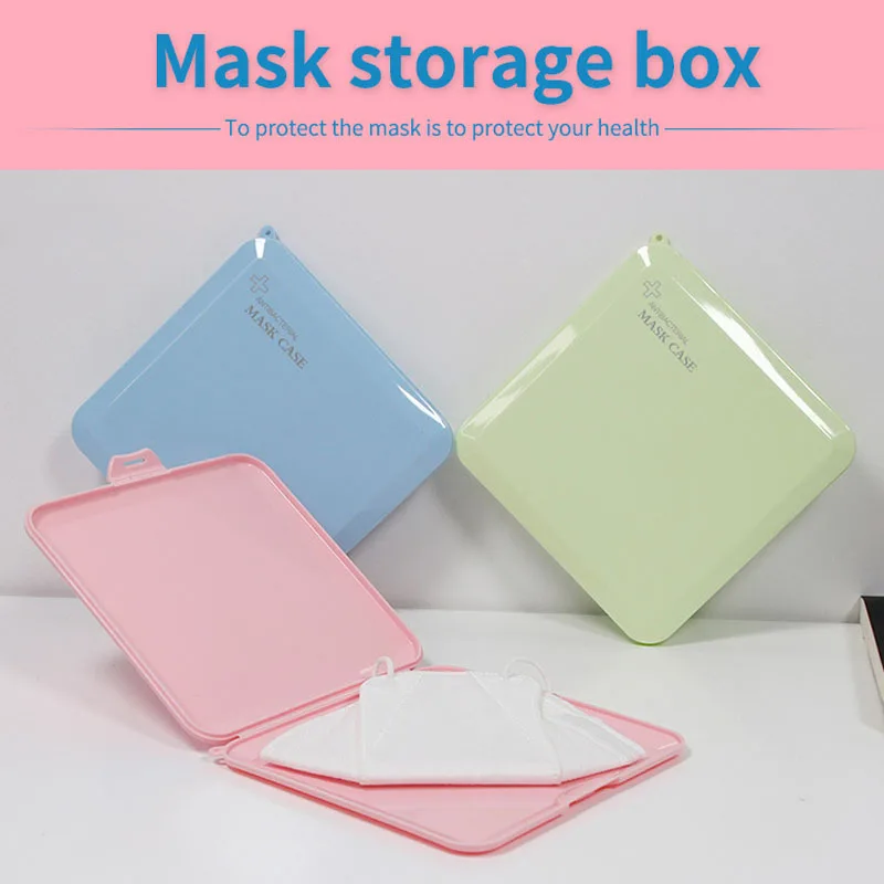 KN95 Mask Storage Case Portable Face Box Dustproof Container Cover Holder Of Outdoor | Дом и сад