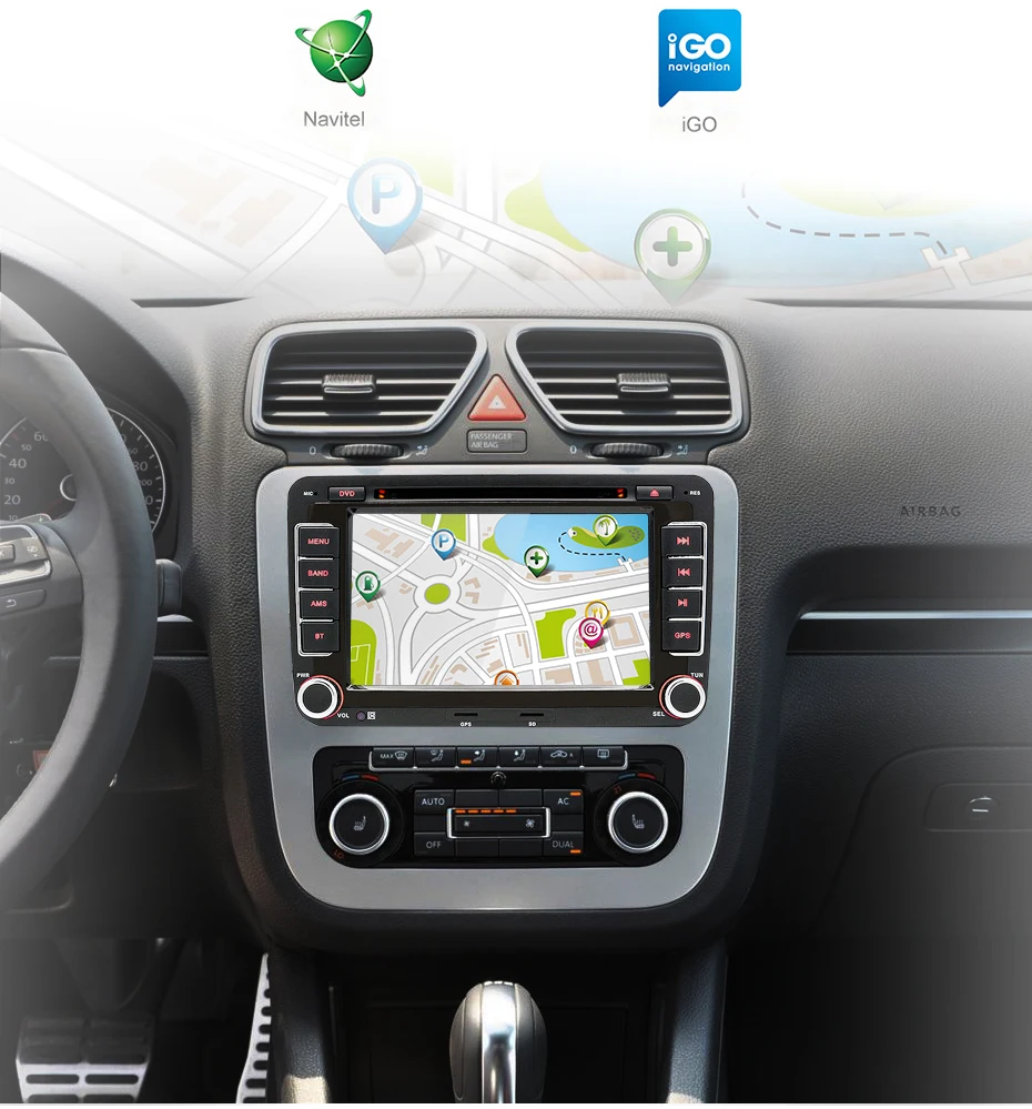 2 Din 7 дюймов Автомобильный DVD gps радио плеер для Volkswagen golf 5 6 touran passat B6 B7 sharan JATTA Skoda Seat авторадио FM AM RDS
