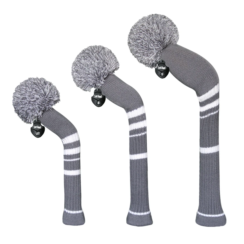 Головные уборы для гольфа серая белая полоса абстрактная защита гольф-клуба