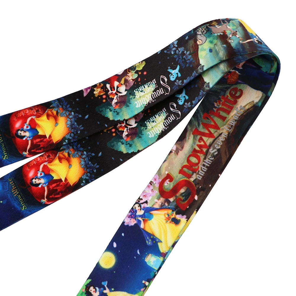 Шнурок YQ266 для девочек с изображением Белоснежки и семи карликов ремешок на шею