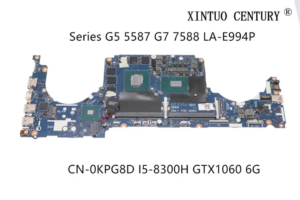 CN 0KPG8D KPG8D для Dell серии G5 5587 G7 7588 Материнская плата ноутбука DDK51 LA E994P I5 8300H GTX1060 6G 100%