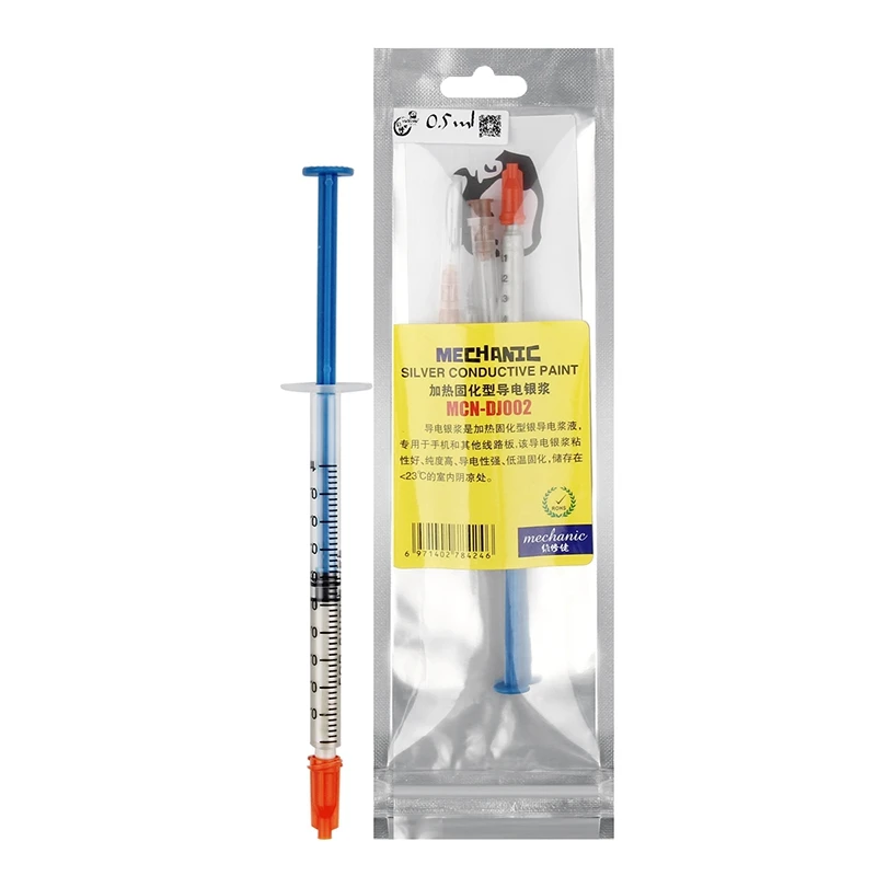 

Серебряная электропроводящая паста высокой чистоты серии MECHANIC DJ002, паста с низким уровнем адгезии для ремонта склеивания сломанных проводов