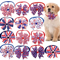 50pcs american independence day dog bowties pet dog hair bows bow ties cute dog bow tie hair bows dog grooming products
