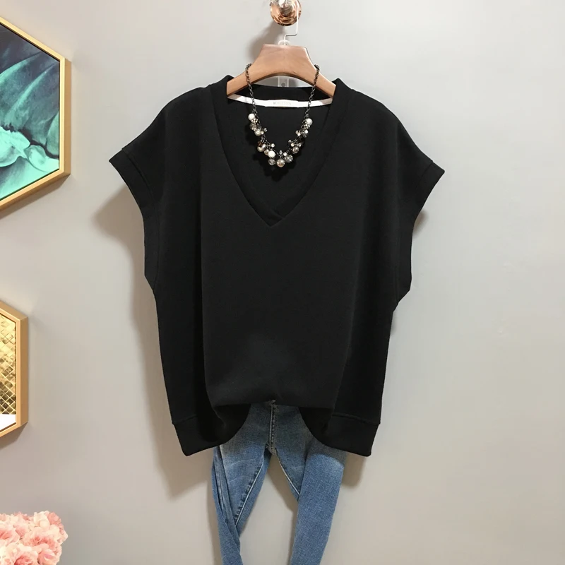 

Vest Women's Vest Spring and Autumn Simple Solid Color V-neck Korean Cotton Loose 2021 New Shoulder Jacket Fashion
