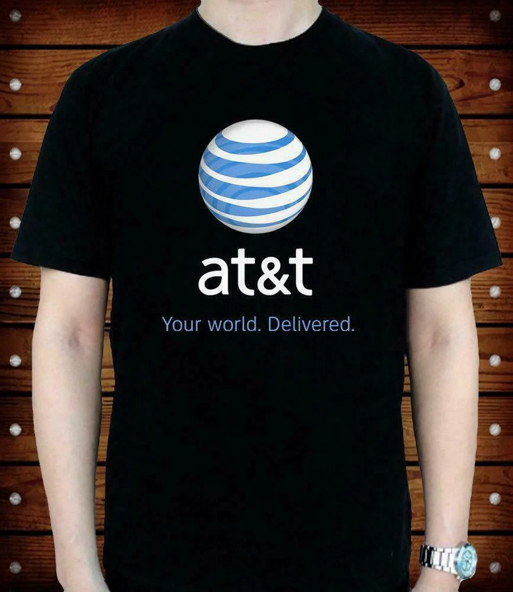 Новая футболка at& T с логотипом США Размер S M L XL 2XL Xxxl Zm1 цифровая принтом|Мужские