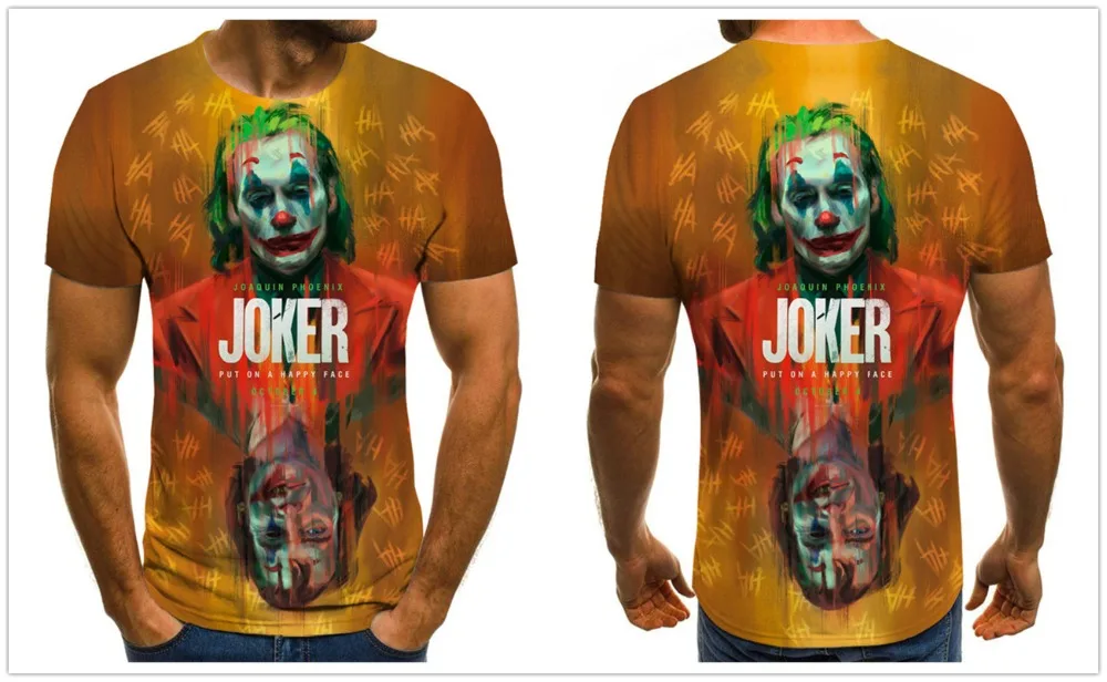 

Hot Horror Movie Clown Joker 3d Print T-Shirt Men/Women Hip Hop Streetwear Short Sleeve Tee T Shirt Summer Cool Clothes Man Tops