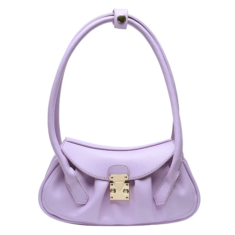 

Xia Shangxin 2020 New Underarm Bag Net Red Ocean Folded Shoulder Bag Fashion Lock French Bag Handbag Handbag