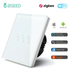 Bseed умный переключатель света Zigbee, сенсорный переключатель с Wi-Fi, для работы с Google Alexa, белый, черный, золотой, серый