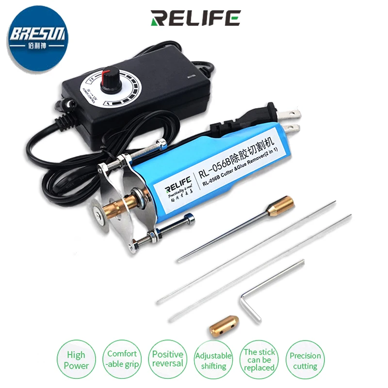 relife rl 056b 2 in 1 electric glue removal tool for lcd oled screen cutting machine oca adhesive remover phone repair tools free global shipping