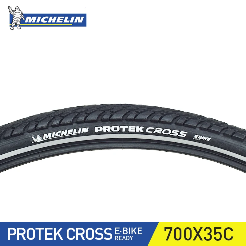 Шина дорожного велосипеда Michelin Protek Cross 700 * 28C/35C/38C 26*1 6 двухсторонняя отражающая 700C