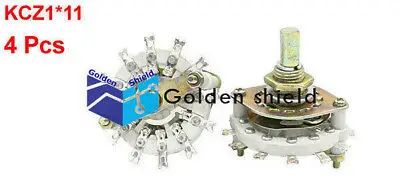 4 шт. KCZ1X11 1P11T 1 полюс 11 способ одна колода поворотный переключатель полосы канала |