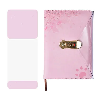 Ying hua B A5 Agenda планировщик расписаний Органайзер креативный Kawaii блокнот с кодовым замком с замком девушка Дневник Блокнот пули журнал - Цвет: Ying hua B