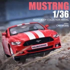 Модель спортивного автомобиля FORD Mustang 1:36, модель автомобиля из сплава, литой металлический игрушечный автомобиль, Коллекционная модель, имитация высокой тяги, детская игрушка в подарок