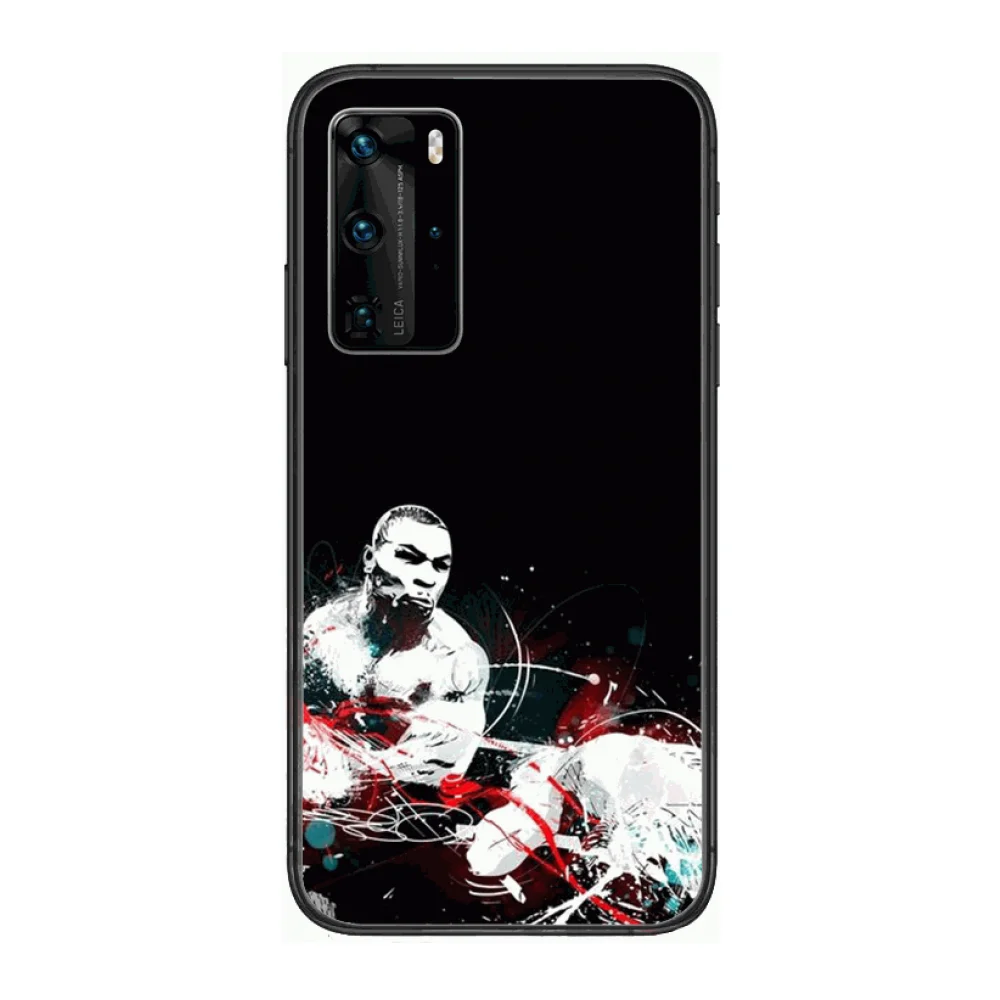 

Mike Tyson boxer Custommade Phone Case For Huawei P 40 30 20 10 Lite Smart Z Pro Black Etui Coque Painting Hoesjes comic fashion